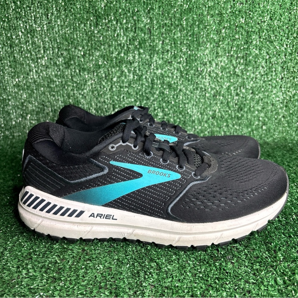 Brooks Ariel 20 Womens Size 8 Black Blue Athletic Running Shoes Sneakers